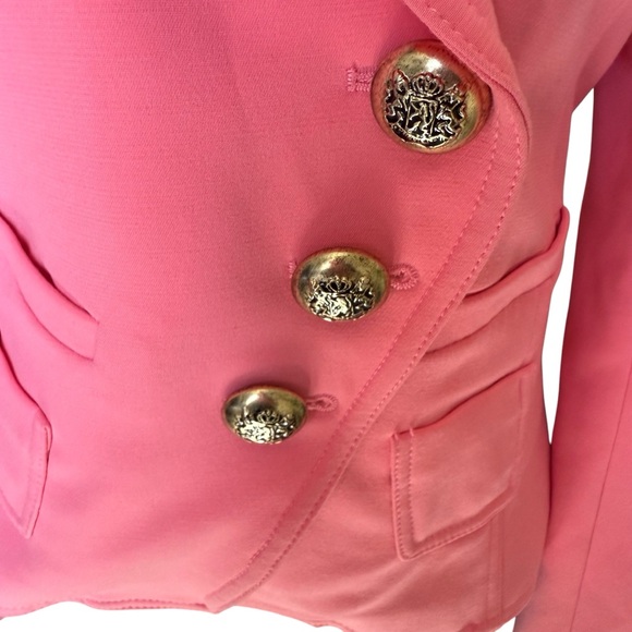 Smythe Wrap Pink Tailored Blazer with Textured Fabric Size 8 (Medium) - Picture 7 of 9